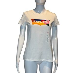 Levi's Women's White Graphic Tee size XS